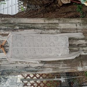 AN STYLE UNIQUE GRAY GAUZY LONG BLOUSE